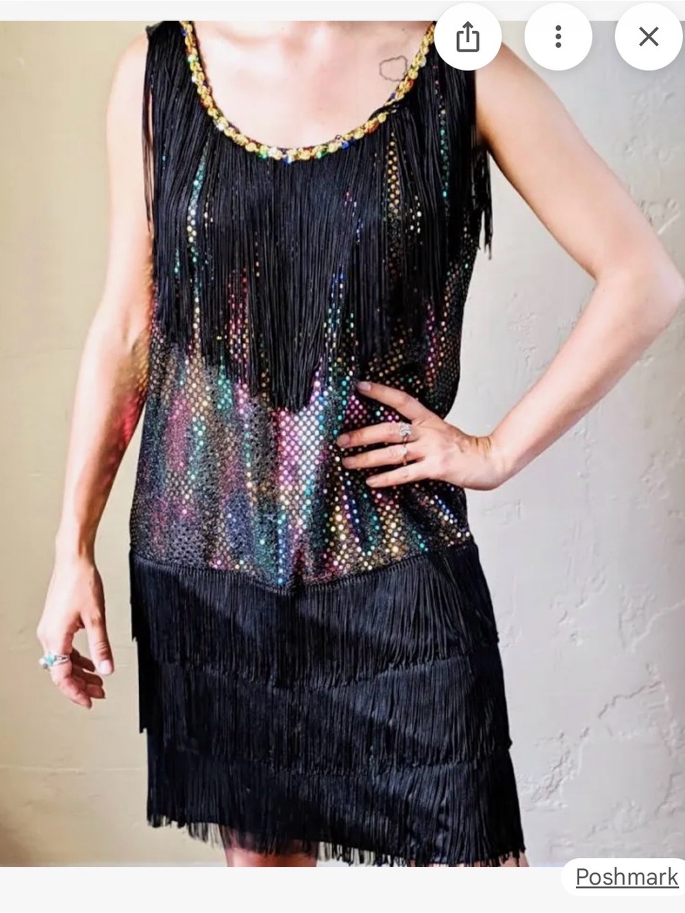 Black Sequin Flapper costume